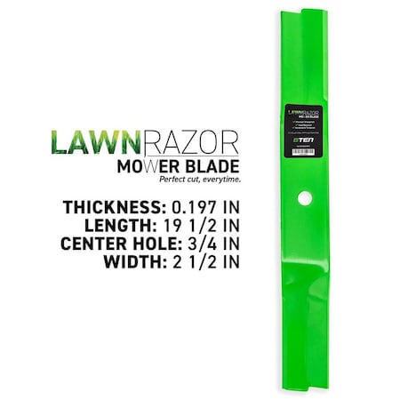 LowLift Lawn Mower Blade Set Fits John Deere Lesco, 2PK